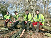 From left to right, Arborist Rob, Team Leader Lawrence, Arborist Sam, Apprentice Frankie thumb